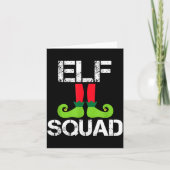 Cute Christmas Cheer Elf Squad Santa's Helper  カード (正面)