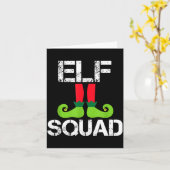 Cute Christmas Cheer Elf Squad Santa's Helper  カード (黄色い花)