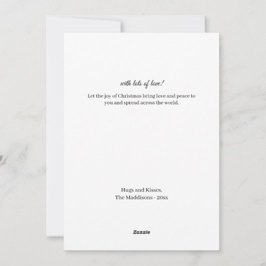 Cute Christmas Cheer Santa Suit Flat シーズンカード (裏面)