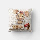 Cute Christmas Chef Mouse クッション (正面)
