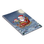 Cute Christmas Chibi Santa and Elf Notebook ノートブック (右側)