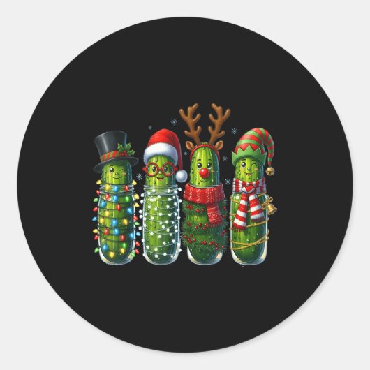 Cute Christmas Ckle Squad Funny Family Holiday Cos ラウンドシール (正面)