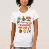 Cute Christmas Clipart Family Tee Gift Tシャツ (正面)