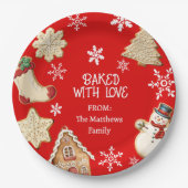 Cute Christmas Cookie Sweet Treat Gift Plate ペーパープレート (正面)