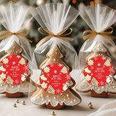 Cute Christmas Cookie Sweet Treats Gift Stickers ラウンドシール