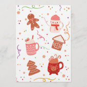 Cute Christmas Cookies and Cocoa Birthday party  招待状 (裏面)