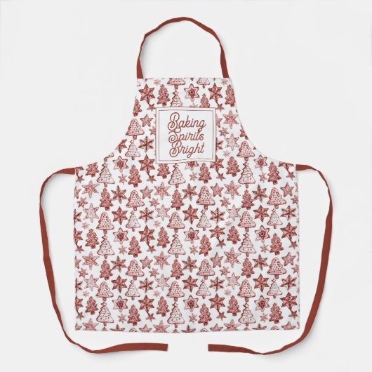 Cute Christmas Cookies Baking Christmas Bright エプロン (正面)