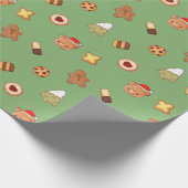Cute Christmas Cookies Happy Holiday Biscuits  ラッピングペーパー (角)