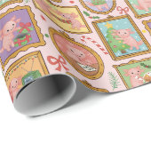 Cute Christmas coquette axolotl wrapping paper  ラッピングペーパー (ロールコーナー)