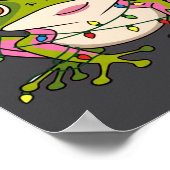 Cute Christmas Coqui Frog _ Holiday Puerto Rican L ポスター (角)