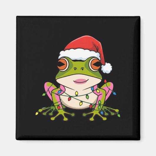 Cute Christmas Coqui Frog _ Holiday Puerto Rican L マグネット (正面)