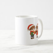 Cute Christmas Couple Mug コーヒーマグカップ (正面右)