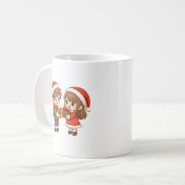 Cute Christmas Couple Mug コーヒーマグカップ (正面左)