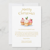 Cute Christmas Cupcakes Collage 8 Photos Business  シーズンカード (正面)