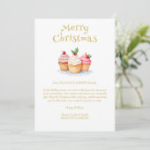 Cute Christmas Cupcakes Collage 8 Photos Business  シーズンカード (スタンド正面)