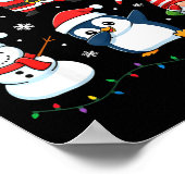 Cute Christmas Dabbing Santa Elf Reindeer Boys Gir ポスター (角)