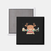 Cute Christmas Deer Minimal Design  マグネット (正面/裏面)