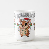 Cute Christmas Dik-Dik – Festive Holiday Lights &  コーヒーマグカップ (中央)
