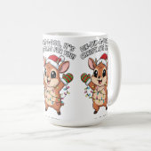 Cute Christmas Dik-Dik – Festive Holiday Lights &  コーヒーマグカップ (正面右)