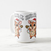 Cute Christmas Dik-Dik – Festive Holiday Lights &  コーヒーマグカップ (正面左)