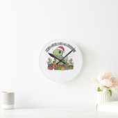 Cute Christmas Dino Family – Festive Holiday Gifts ラウンド壁時計 (ホーム)