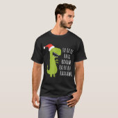 Cute Christmas Dino Raaawr Humor Tシャツ (正面フル)