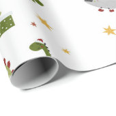 Cute Christmas Dinosaur Holiday Design wrapping  ラッピングペーパー (ロールコーナー)