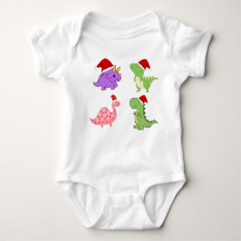 Cute Christmas Dinosaurs Baby Bodysuit  ベビーボディスーツ