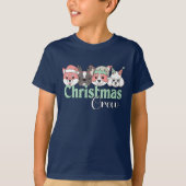Cute Christmas Dog Crew Tシャツ (正面)