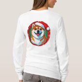 Cute Christmas Dog Festive Christmas Circle Tシャツ (裏面)