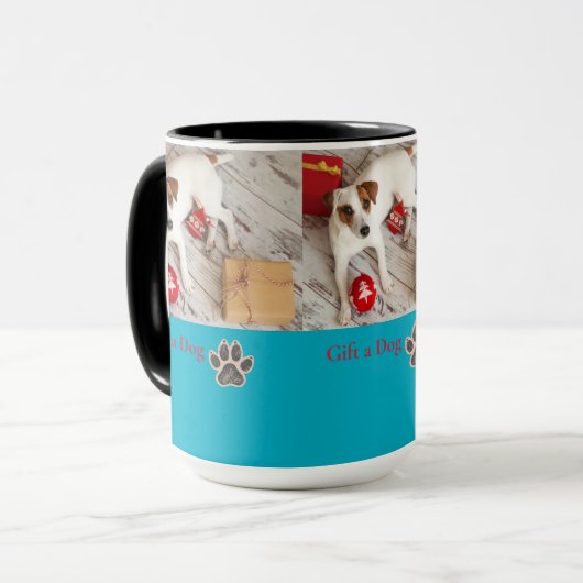 Cute Christmas Dog Gift Mug マグカップ (正面左)