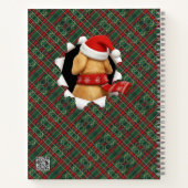 Cute Christmas Dog Tartan Break Through ノートブック (裏面)