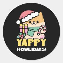 Cute Christmas Dog - Yappy Howlidays 