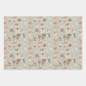 Cute Christmas Dogs ラッピングペーパーシート (正面2)