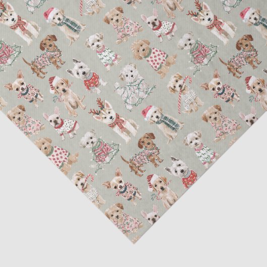 Cute Christmas Dogs 薄葉紙 (詳細)