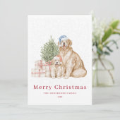 Cute Christmas dogs Christmas シーズンカード (スタンド正面)