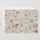 Cute Christmas Dogs Photo シーズンカード (裏面)