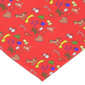 Cute christmas doodles ミディアムテーブルランナー (コーナー)