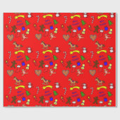 Cute christmas doodles ラッピングペーパー (フラット)