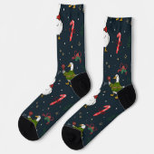 Cute Christmas Ducks Socks ソックス (左)