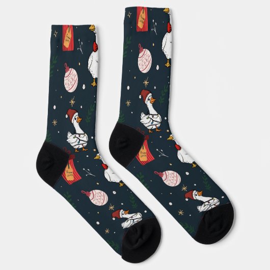 Cute Christmas Ducks Socks ソックス (右)