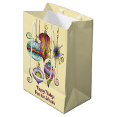 Cute Christmas, Elegant and Fancy Glass Ornaments ミディアムペーパーバッグ (正面アングル)