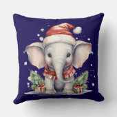 Cute Christmas Elephant クッション (裏面)