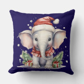 Cute Christmas Elephant クッション (正面)