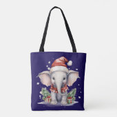 Cute Christmas Elephant トートバッグ (裏面)