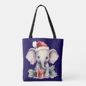 Cute Christmas Elephant トートバッグ (裏面)