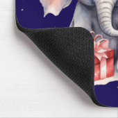 Cute Christmas Elephant マウスパッド (コーナー)