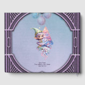 Cute Christmas elf in delicate purple colors ゲストブック (裏面)