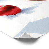 Cute Christmas Elf & Reindeer ポスター (角)