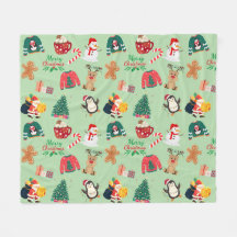Cute Christmas Fleece Blanket